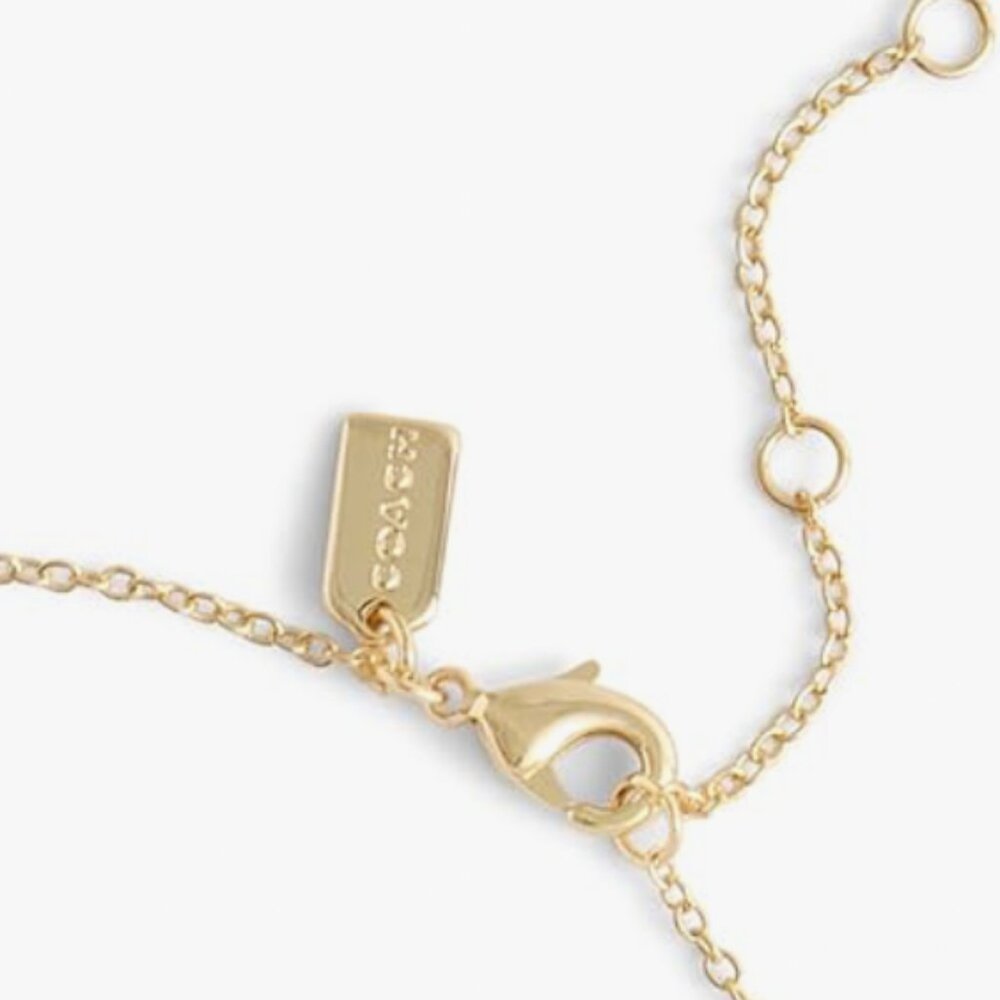 COACH Jewelry Women's Signature C Heart Pendant Necklace NWT $95 RV - Picture 4 of 5